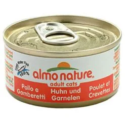 Almo Nature Adult Cat Food Chicken & Shrimp 24 X 70g Cans