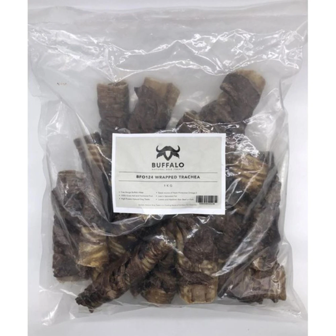 Buffalo Natural Dog Treats Buffalo Wrapped Trachea 1kg 3 Buffalo Natural Dog Treats Buffalo Wrapped Trachea 1kg