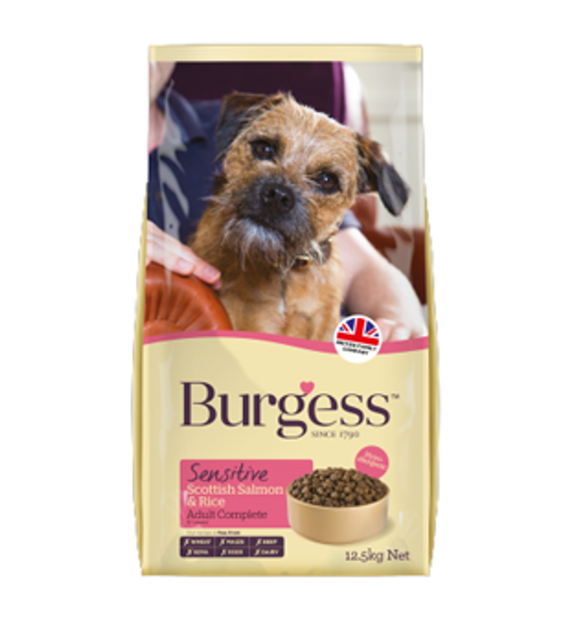 Burgess Sensitive Adult Dog Salmon & Rice 12.5kg 3 Burgess Sensitive Adult Dog Salmon & Rice 12.5kg