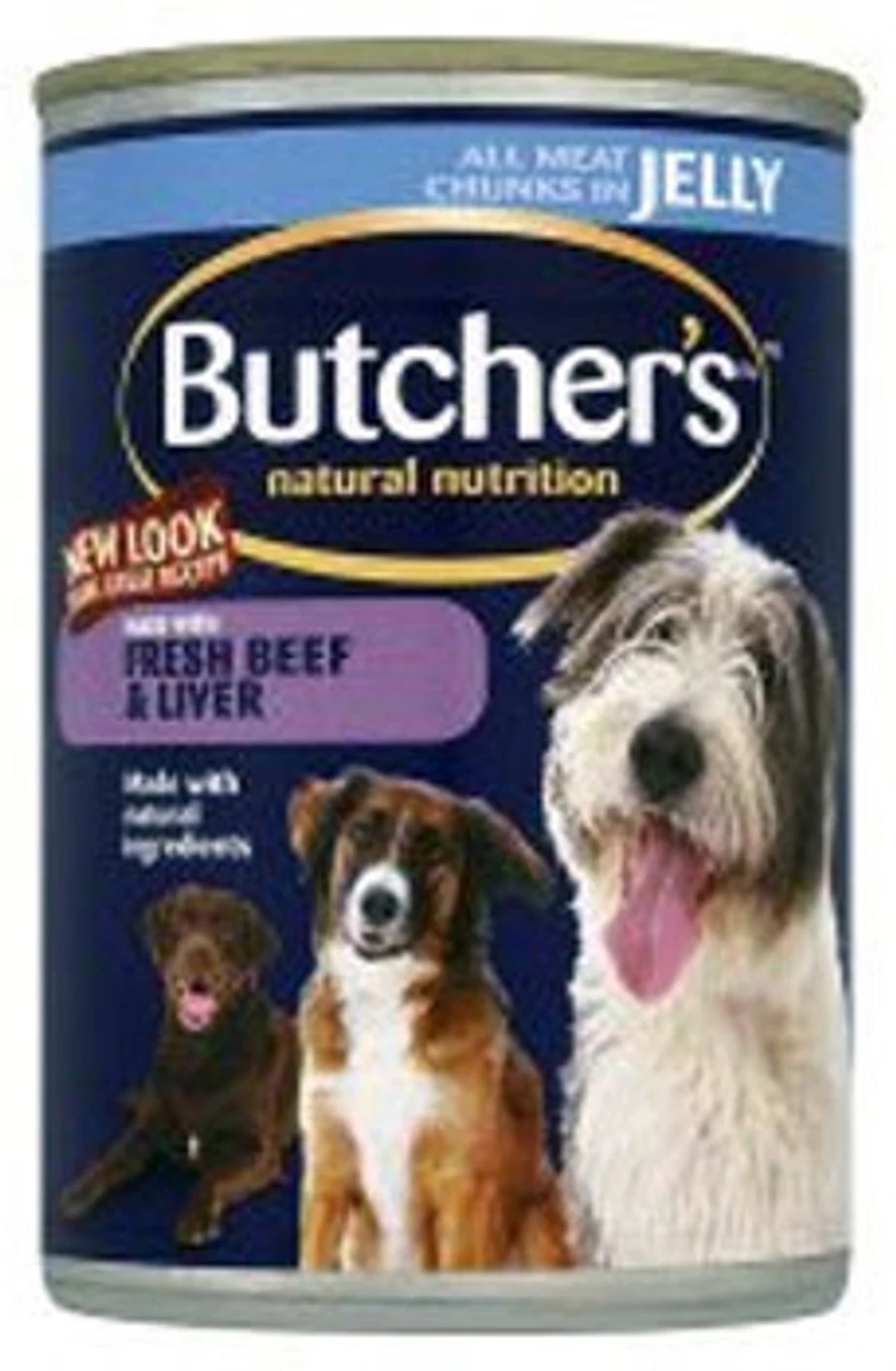 Butchers Chunks In Jelly Beef & Liver 12 X 400g Cans 3 Butchers Chunks In Jelly Beef & Liver 12 X 400g Cans