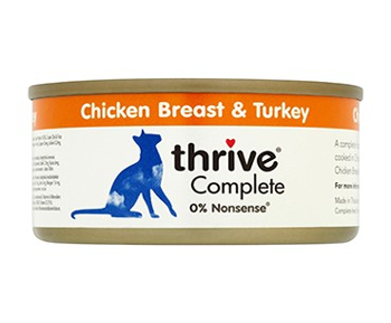 Thrive Complete 100% Chicken & Turkey Cat Food 75g X 12 Tins 3 Thrive Complete 100% Chicken & Turkey Cat Food 75g X 12 Tins