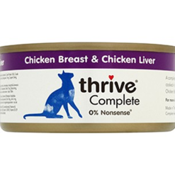 Thrive Complete 100% Chicken & Liver Cat Food 75g X 12 Tins