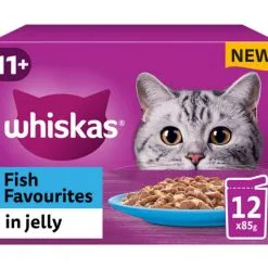 Whiskas 11+ Cat Pouches Fish Favourites In Jelly 48 X 85g