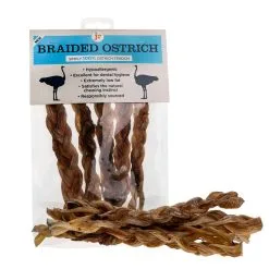 JR Pet JR Braided Ostrich Dog Chews