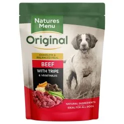 Natures Menu Original Adult Dog Food 8 X 300g Pouches -Deals Dog Food Store anatures dog beef 41848.1667865589