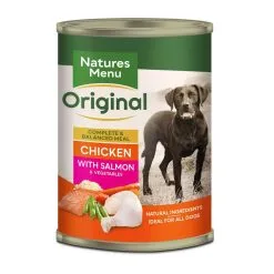 Natures Menu Original Adult Dog Food 12 X 400g Cans -Deals Dog Food Store anatures dog chicken sal can 91716.1667865621