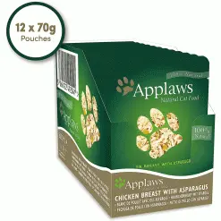 Applaws Natural Cat Food Pouches Chicken Breast & Asparagus 12 X 70g -Deals Dog Food Store applaws cat chicken asparagus2 55646.1686583304