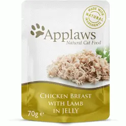 Applaws Natural Cat Jelly Pouches Chicken & Lamb 70g X 16