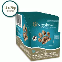 Applaws Natural Cat Food Pouches Tuna Fillet & Black Tiger Prawn 12 X 70g -Deals Dog Food Store applaws tuna anchovy cat1 26547.1686655504