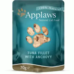Applaws Natural Cat Food Pouches Tuna Fillet & Black Tiger Prawn 12 X 70g