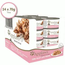 Applaws Natural Cat Food Tins Tuna Fillet 24 X 156g 52 Applaws Natural Cat Food Tins Tuna Fillet 24 X 156g -Deals Dog Food Store applaws tuna prawn cat70g1 09878.1686669791 1