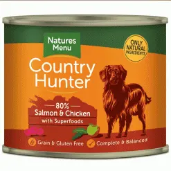 Natures Menu Country Hunter Dog Food 6 X 600g Cans -Deals Dog Food Store asalmon chickens 22318.1676498642