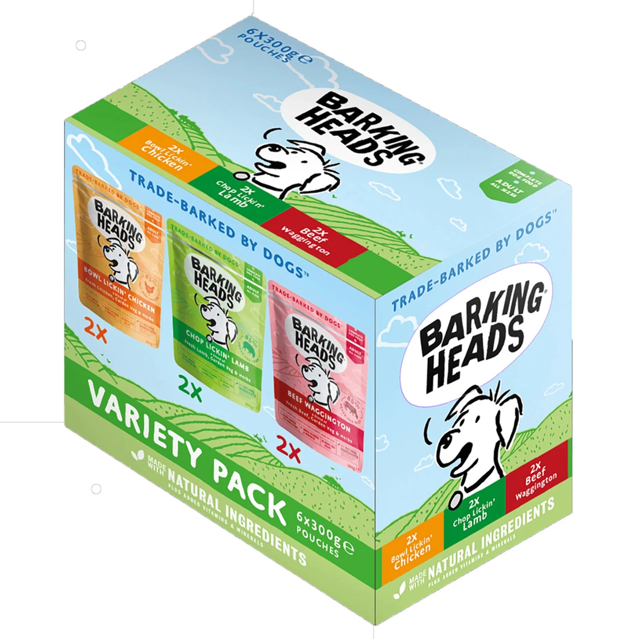 Barking Heads Dog Wet Food Variety Pack 6 X 300g 3 Barking Heads Dog Wet Food Variety Pack 6 X 300g
