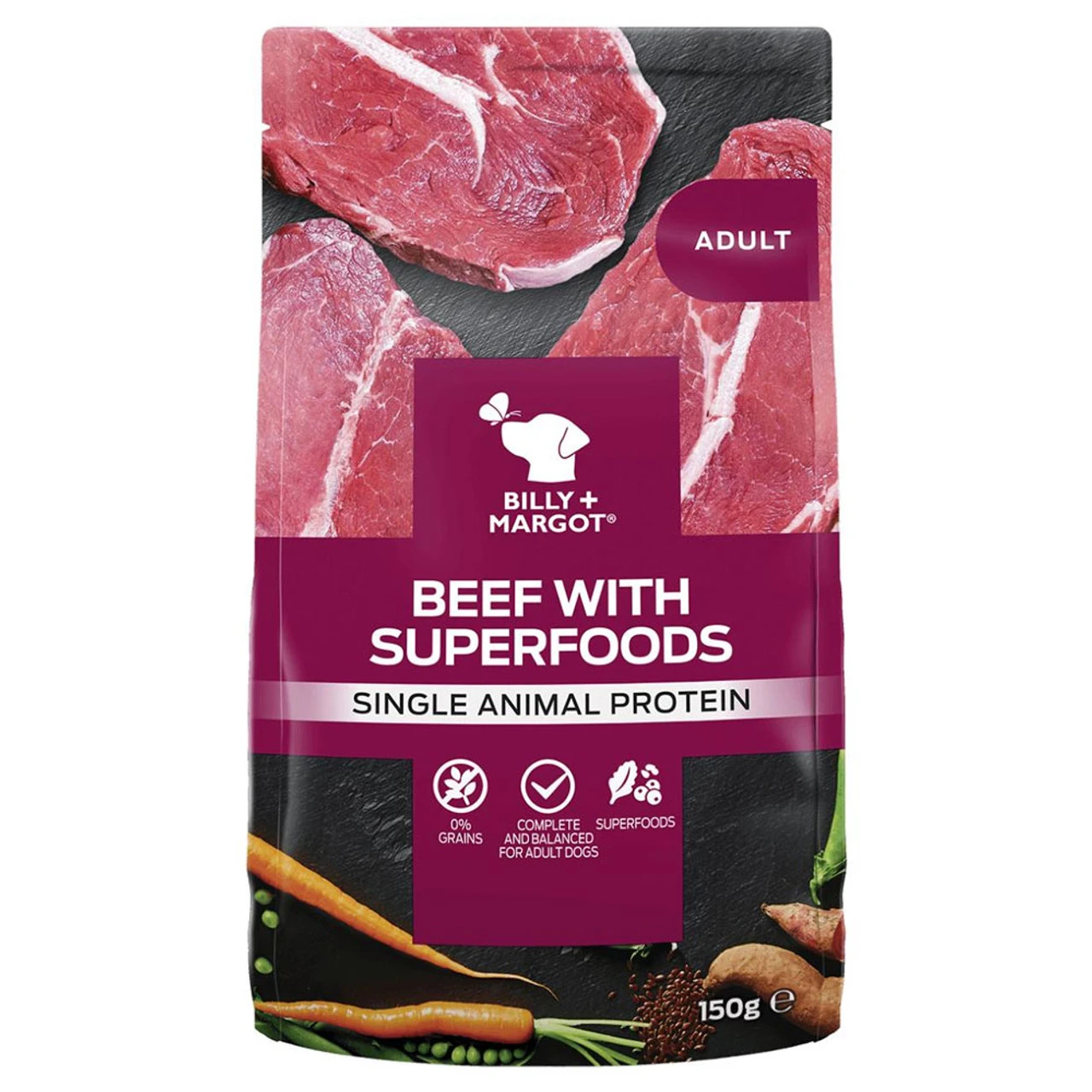 Billy & Margot Billy + Margot Beef With Superfoods 150g X 12 Pouches 3 Billy & Margot Billy + Margot Beef With Superfoods 150g X 12 Pouches
