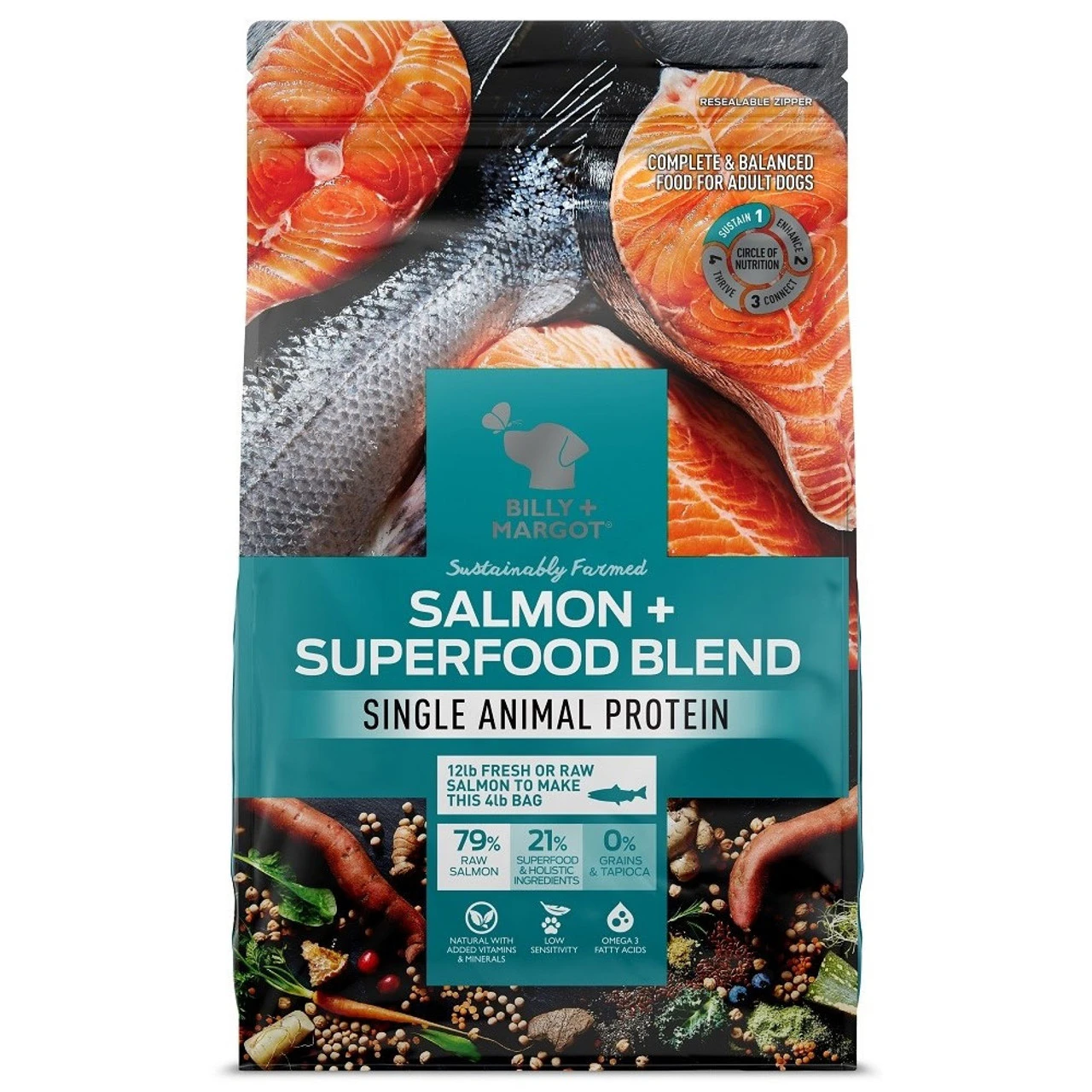 Billy & Margot Billy + Margot Salmon + Superfood Blend Dry Dog Food 3 Billy & Margot Billy + Margot Salmon + Superfood Blend Dry Dog Food
