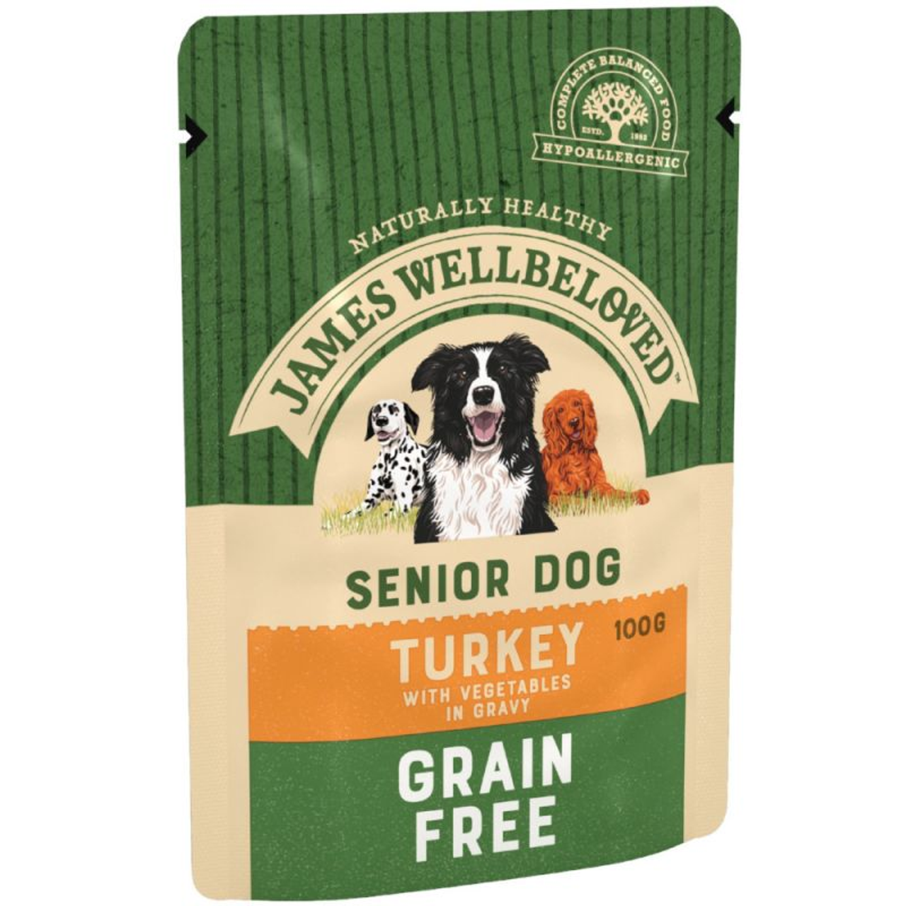 James Wellbeloved Grain Free Senior Wet Dog Food Pouches 4 James Wellbeloved Grain Free Senior Wet Dog Food Pouches - Image 2