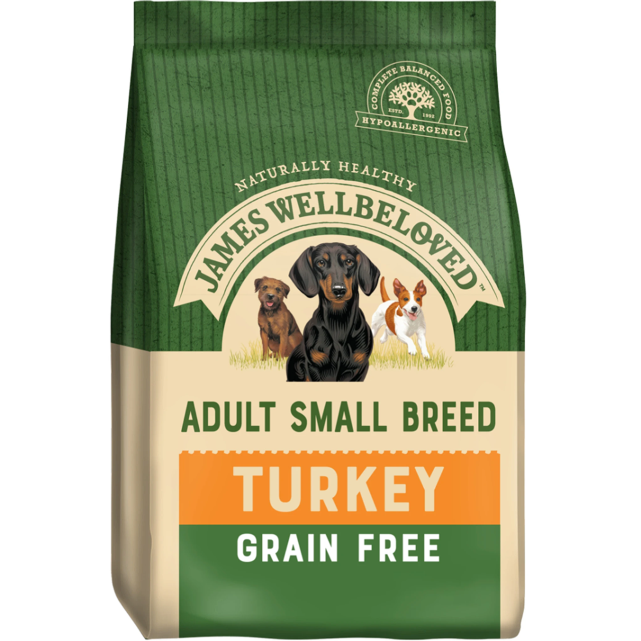 James Wellbeloved Adult Small Breed Grain Free Turkey & Vegetables 3 James Wellbeloved Adult Small Breed Grain Free Turkey & Vegetables