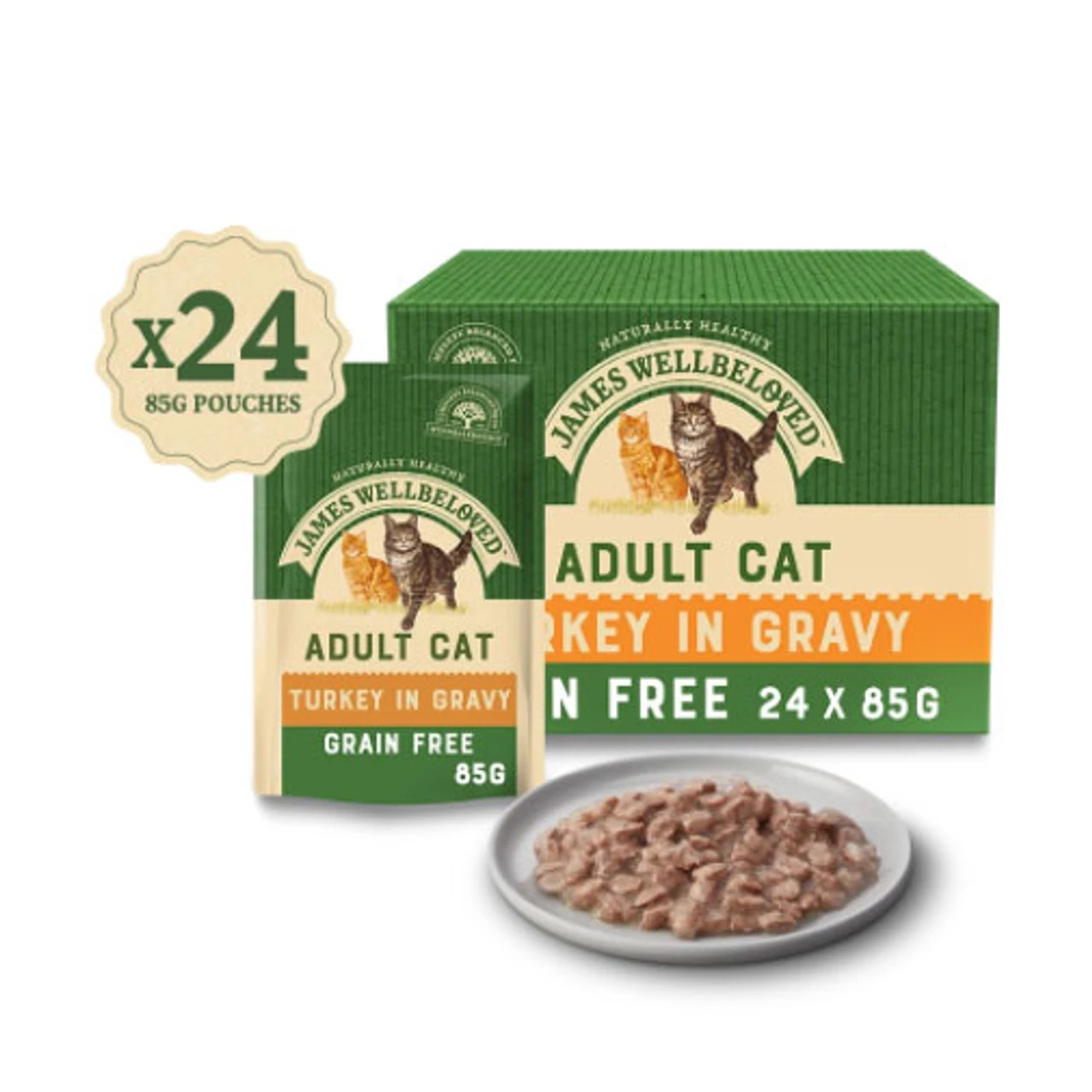 James Wellbeloved Grain Free Adult Wet Cat Food Turkey 3 James Wellbeloved Grain Free Adult Wet Cat Food Turkey