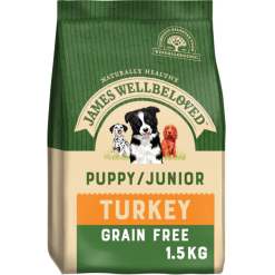 James Wellbeloved Grain Free Puppy/Junior Turkey & Veg 1.5kg