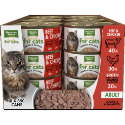 Natures Menu Beef And Chicken Adult Cat (85g X 18 Cans)