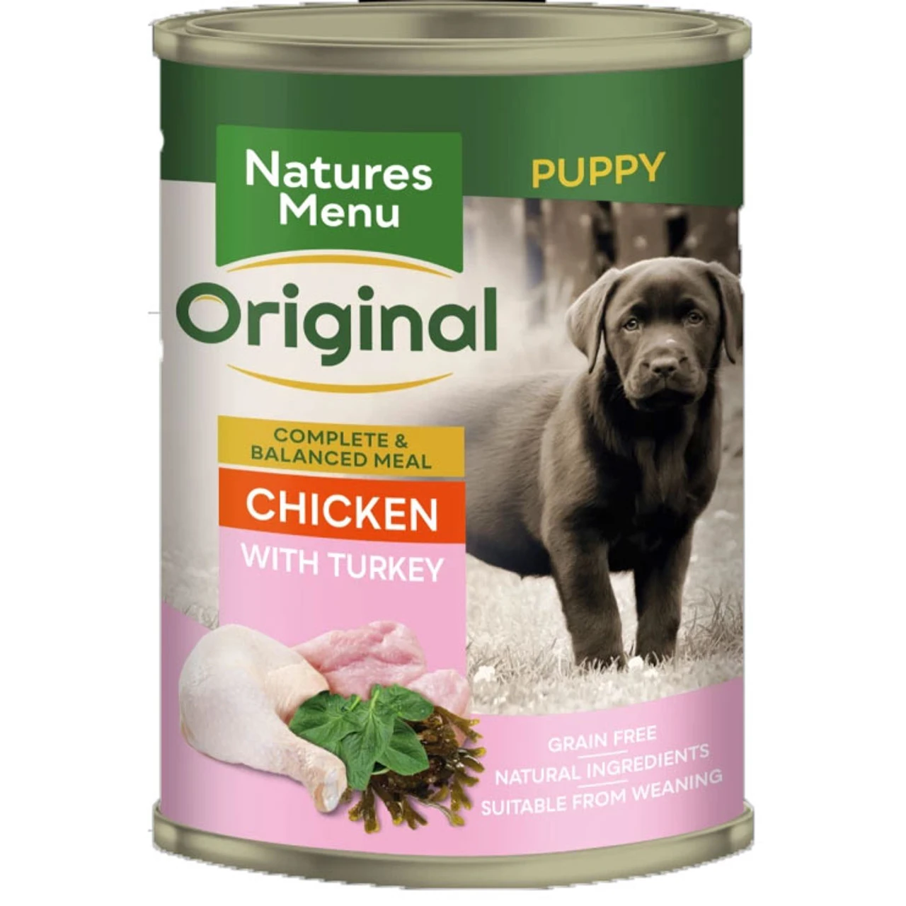 Natures Menu Original Puppy - Chicken With Turkey 12 X 400g Cans 3 Natures Menu Original Puppy - Chicken With Turkey 12 X 400g Cans