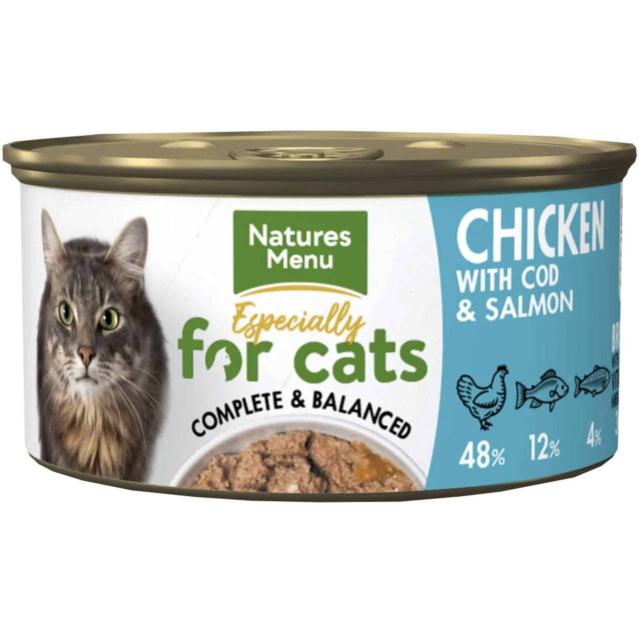 Natures Menu Senior Cat Salmon & Cod 18 X 85g Cans 3 Natures Menu Senior Cat Salmon & Cod 18 X 85g Cans