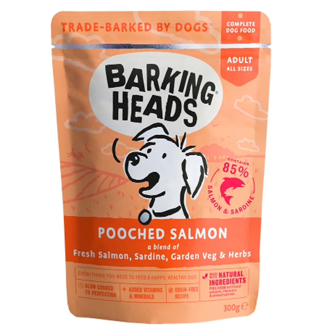 Barking Heads Pooched Salmon Pouches 10 X 300g 3 Barking Heads Pooched Salmon Pouches 10 X 300g