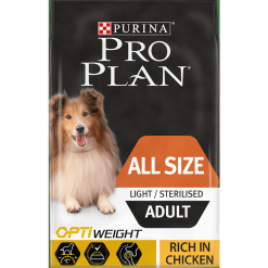 PRO PLAN® Dog All Sizes Adult Light Or Sterilised With OPTIWEIGHT Rich In Chicken Dry Food