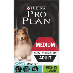 Pro Plan Dog Medium Adult Sensitive Digestion Lamb With OPTIDIGEST
