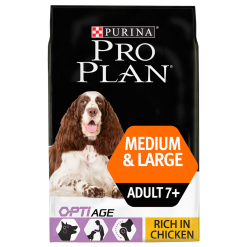 PRO PLAN Dog Medium & Large Adult 7+ With OPTIAGE Rich In Chicken Dry Food