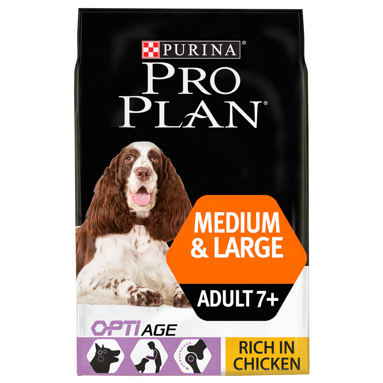 PRO PLAN Dog Medium & Large Adult 7+ With OPTIAGE Rich In Chicken Dry Food 3 PRO PLAN Dog Medium & Large Adult 7+ With OPTIAGE Rich In Chicken Dry Food