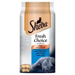 Sheba Pouch Fresh Choice Fish Collection In Gravy 50g X 48