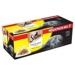 Sheba Pouch Fine Flakes Poultry Selection Mega Pack 85g (pack Of 40)
