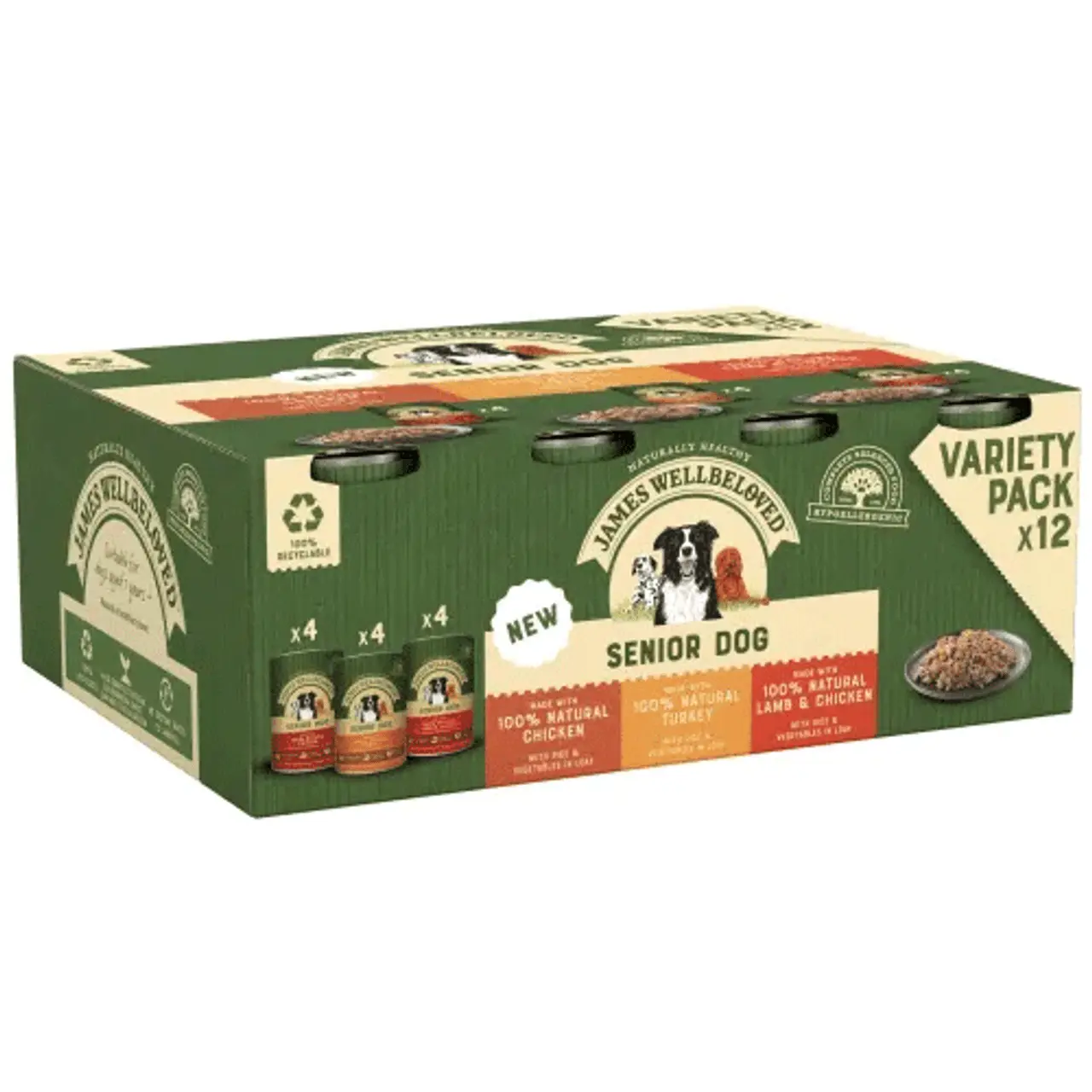 James Wellbeloved Senior Variety Pack In Loaf 12 X 400g 4 James Wellbeloved Senior Variety Pack In Loaf 12 X 400g - Image 2