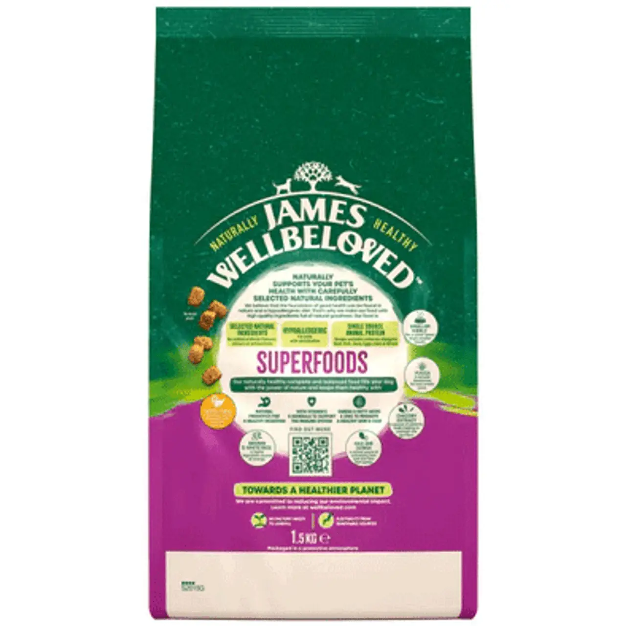 James Wellbeloved Superfood Adult Small Breed Turkey 1.5kg 4 James Wellbeloved Superfood Adult Small Breed Turkey 1.5kg - Image 2