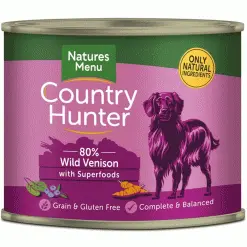 Natures Menu Country Hunter Dog Food 6 X 600g Cans -Deals Dog Food Store wild venison 31149.1676498661